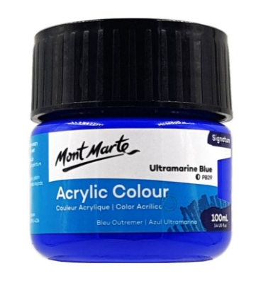 Picture of mont marte acrylic paint 100ml Ultramarine Blue