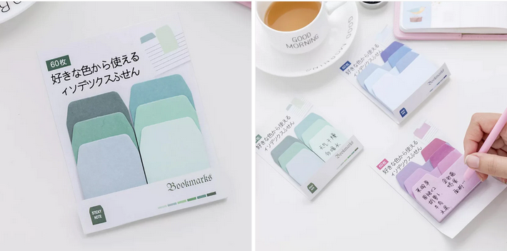 Picture of Morandi gradient color small fresh Japanese memo post-it message index sticker