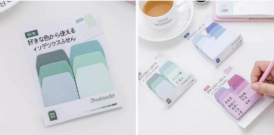 Picture of Morandi gradient color small fresh Japanese memo post-it message index sticker