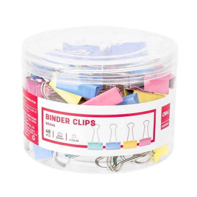 Picture of Deli E8554A Binder Clips - 25mm, Assorted