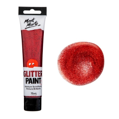 Picture of Mont marte Glitter Paint 75ml Red