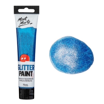Picture of Mont marte Glitter Paint 75ml Dark Blue