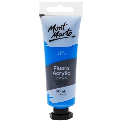 Picture of Mont Marte Fluoro Acrylic Paint 50ml - Blue