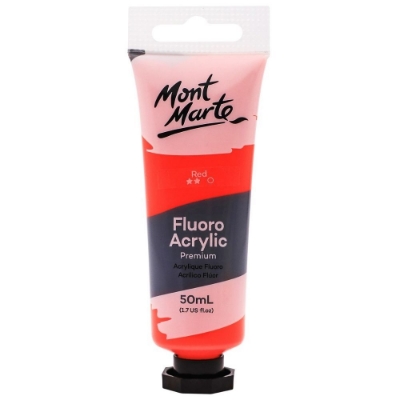 Picture of Mont Marte Fluoro Acrylic Paint 50ml - Red