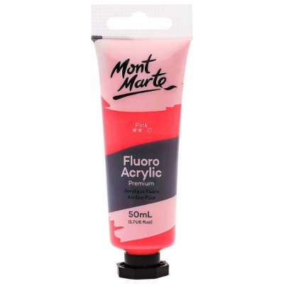 Picture of Mont Marte Fluoro Acrylic Paint 50ml - Pink