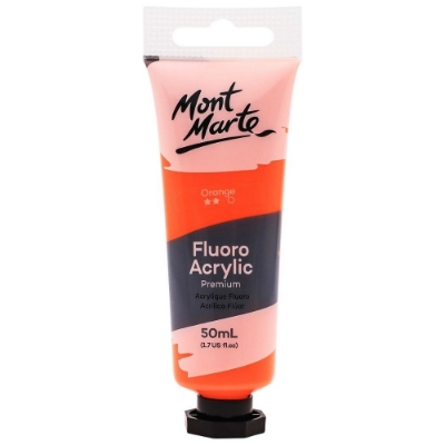 Picture of Mont Marte Fluoro Acrylic Paint 50ml - Orange