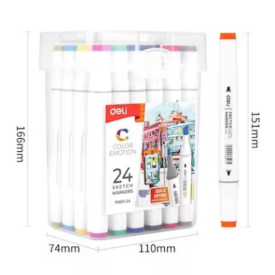 Picture of Deli E70801-24 markers for sketching (24 PCs)