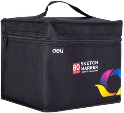 Picture of Deli Sketch Marker Set 70803-80, 80 Colors, Dual Tip