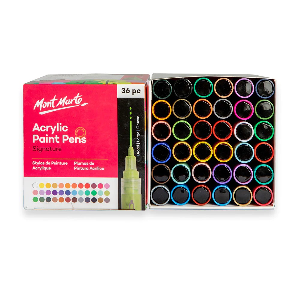 Picture of Mont Marte Acrylic Paint Pens  Broad Tip 36 pc