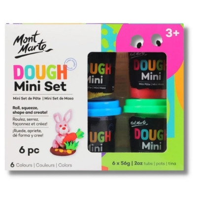 Picture of Mont Marte Kids Play Dough Set 6pc x 60g - Fun vibrant colors
