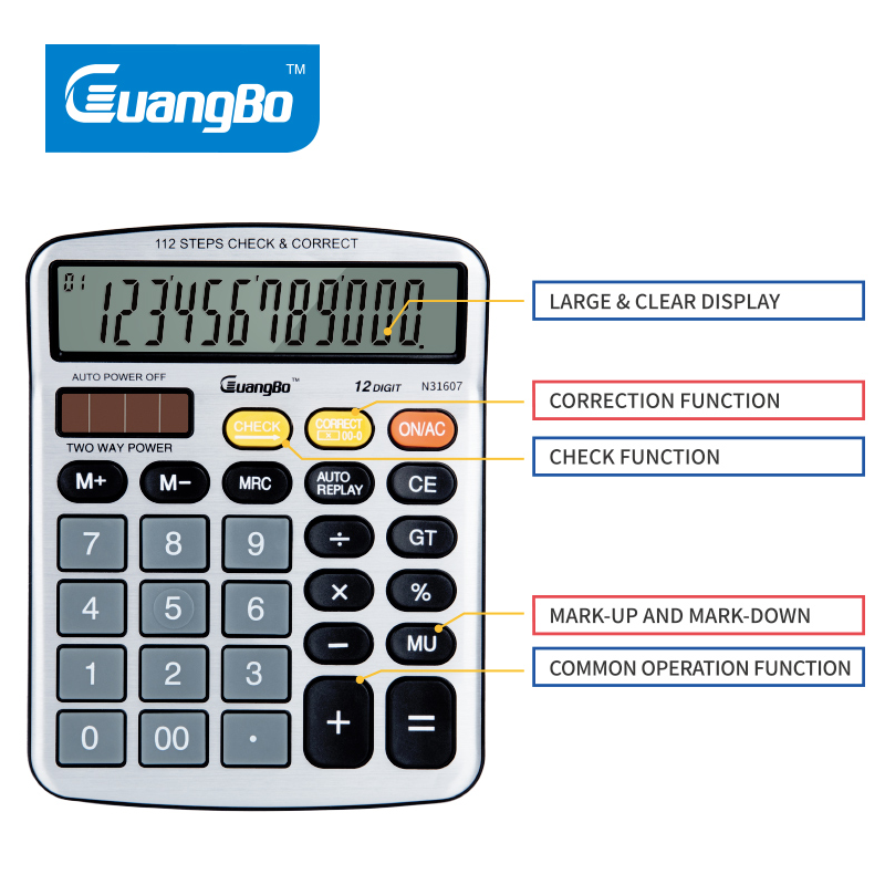 Picture of Guangbo HWWN31607 Electonic Calculator 12 Digit