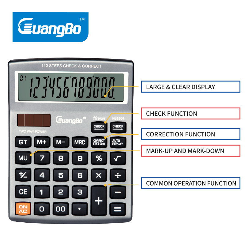 Picture of Guangbo HWWN31604 Electonic Calculator 12 Digit