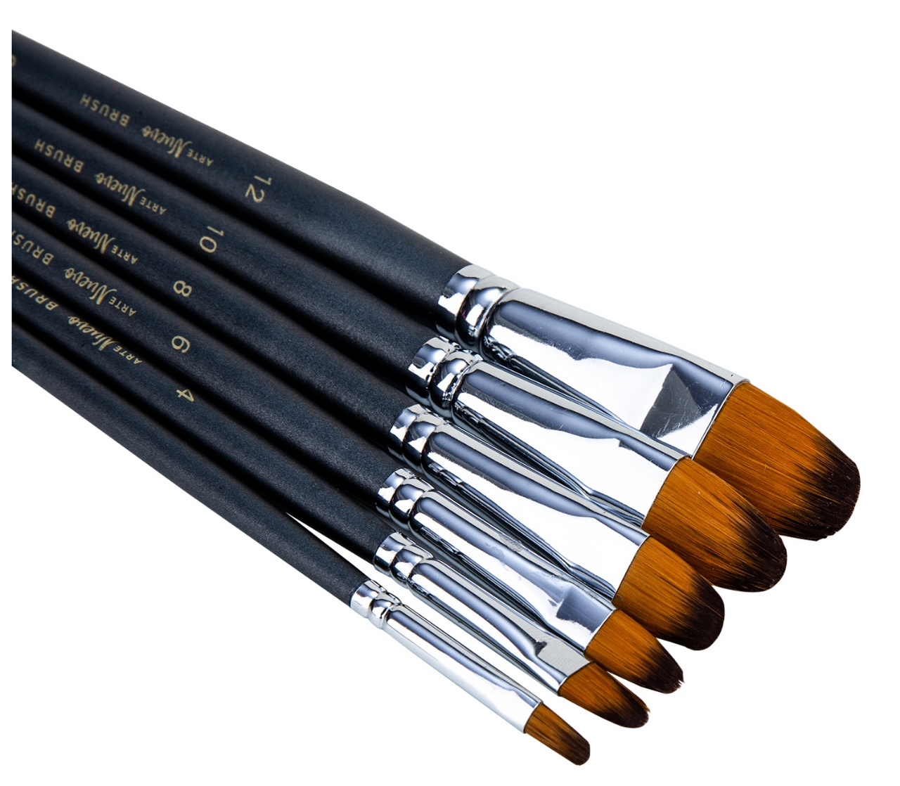 Picture of DELI 73894 NUEVO FLAT BRUSH SET 6'S