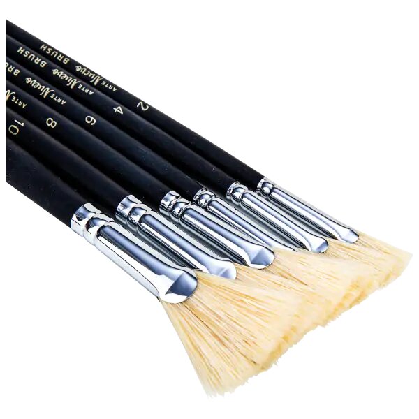 Picture of Deli 73896 Painting Brush Fan Bristle Set 6's