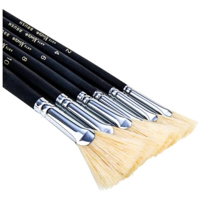 Picture of Deli 73896 Painting Brush Fan Bristle Set 6's