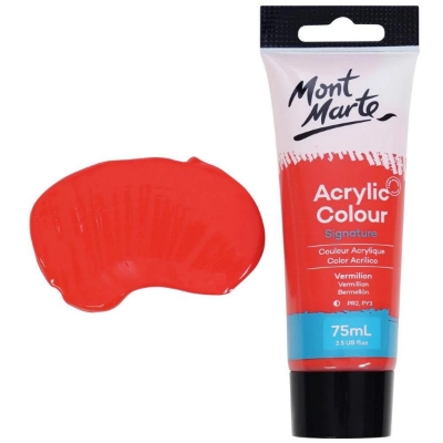 Picture of Mont Marte Acrylic Color Paint  75ml Tube - Vermilion