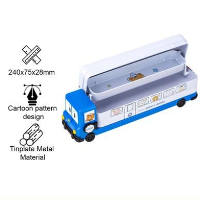 Picture of Deli 70855 Multifunctional Metal Pencil Case (Pink or Blue)