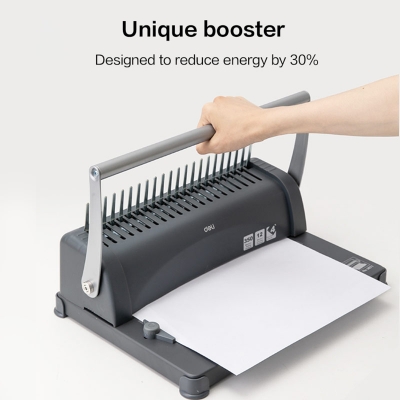 Picture of Deli E3871 350 Sheets 21-HOLE Steel Comb Spiral Binding Machine