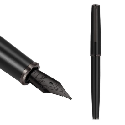 Picture of Jinhao 95 Series Metal Body Fountain Pen with Ink Refill Converter Matte Black, Fine Nib 0.5mm