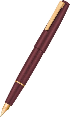 Picture of Jinhao 80 Brushed Carbon Fiber Fountain Pen 0.3mm Nib, Wine Red with Golden Clip Writing Wine Red--Golden Clip