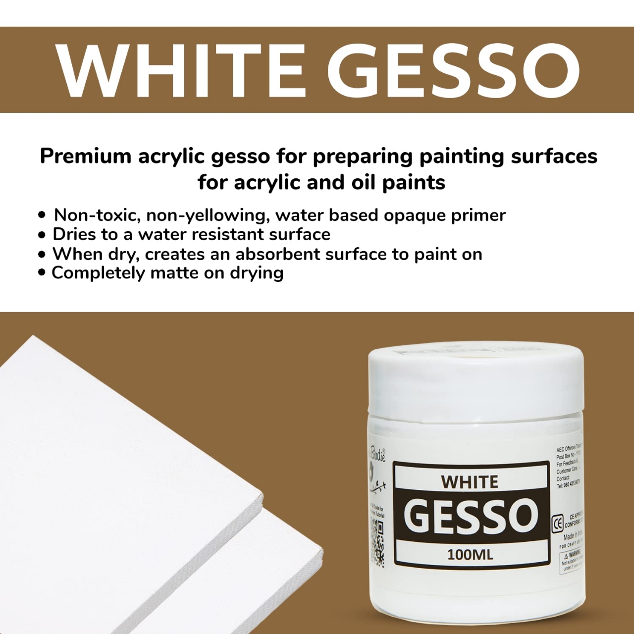 Picture of Acrylic Gesso White 100Ml Bottle
