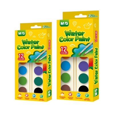 Picture of M&G (5gram) Water color paint cake 12 colors with 2 Brush