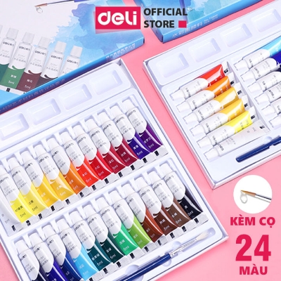 Picture of Deli EC18-24 Watercolor 24 shade with 1 pcs brush free