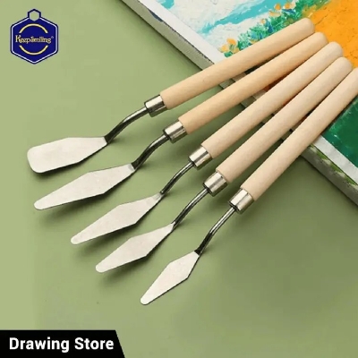 Picture of Wooden Palette spatula Set For Painting Artwork Pack of 5