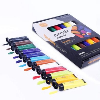Picture of Keep Smiling For Students & Artists Acrylic Paint Set 12 Bright Colors, 30ml