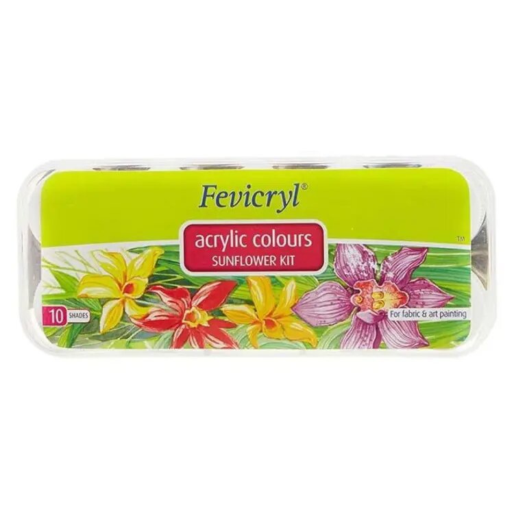 Picture of Fevicryl Acrylic Sunflower Kit 10 Shades Color