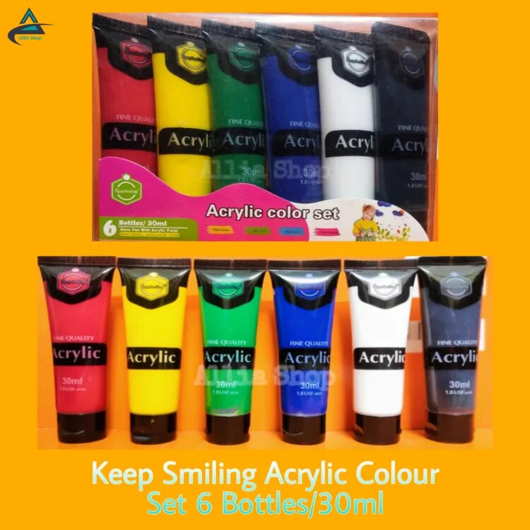 Picture of Keep Smiling Acrylic Paint Set (30ML)-6 Colors