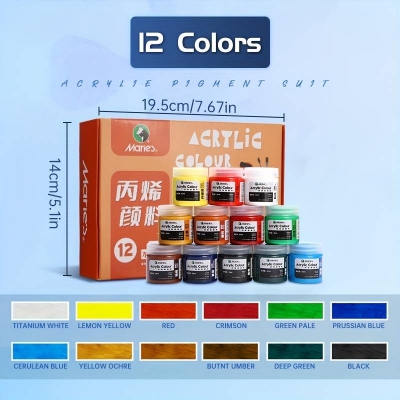 Picture of Marie's Professional Acrylic Colour Set 50ml - 12 Colors