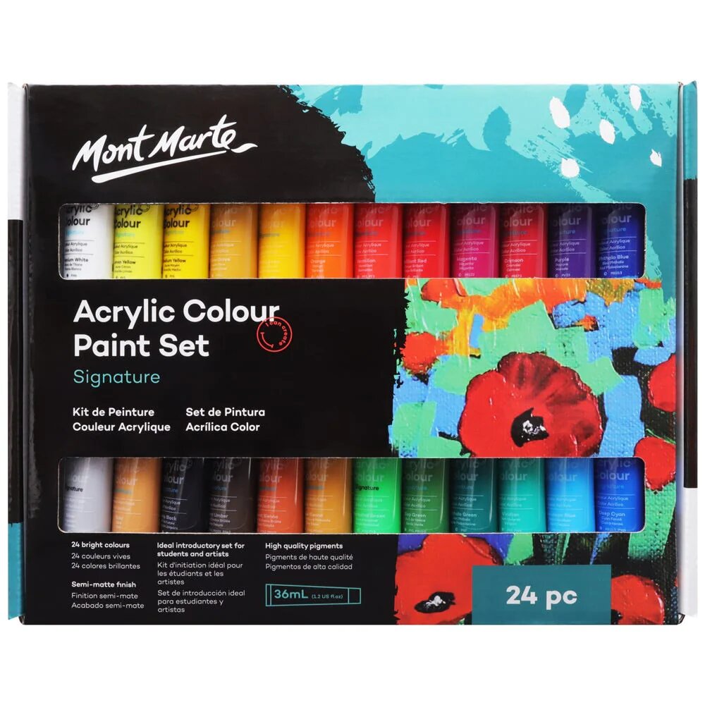 Picture of Mont Marte Signature Acrylic Color Paint Set (36ML) - 24 Colors
