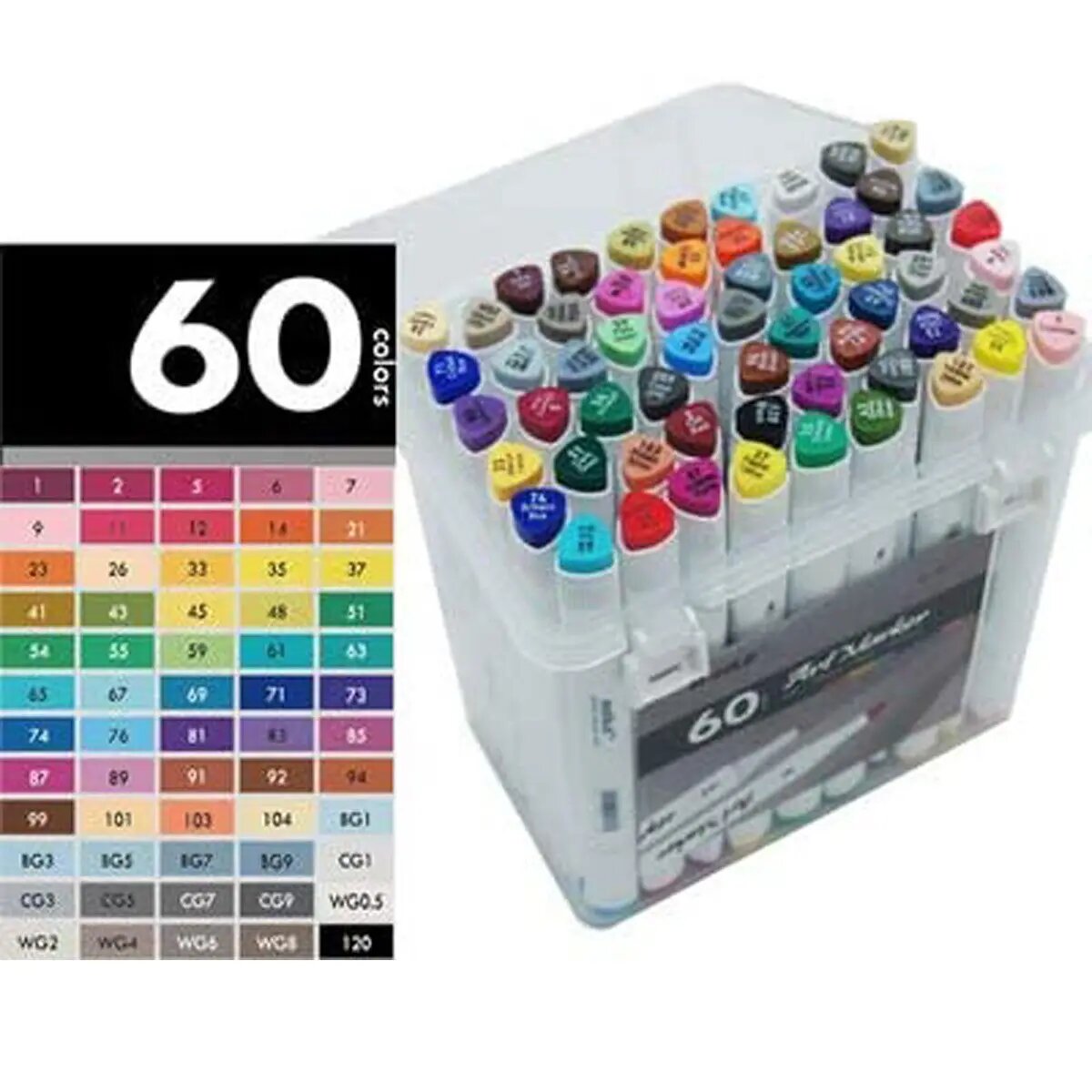 Picture of Instant Dry Dual Tip Alco Art Markers 12/24/36/48/60