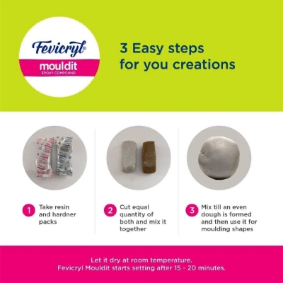 Picture of Indulge Durablity - Premium Quality - Fevricryl Moldit Art Clay (50G) - Sustainable Option - Exclusive Experience - Simple Aftercare