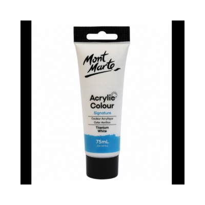 Picture of Mont Marte Acrylic Color Paint White 75ml Tubes