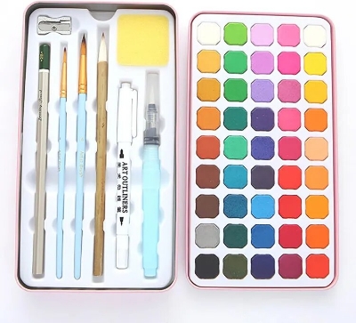 Picture of Keep Smiling Solid Pigment Water Color Set 45 Colors