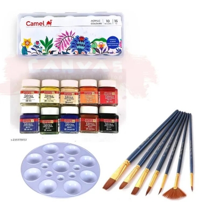 Picture of Combo Acrylic Paint Color and Brush Set