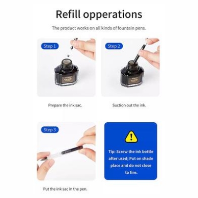 Picture of BAOKE MS211 Pure Fountain Pen Refill Ink 40ml Blue
