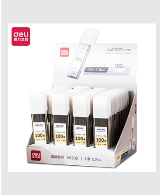 Picture of Deli SH208 Mechanical pencil lead HB 0.7m I 100 pcs lead per pack