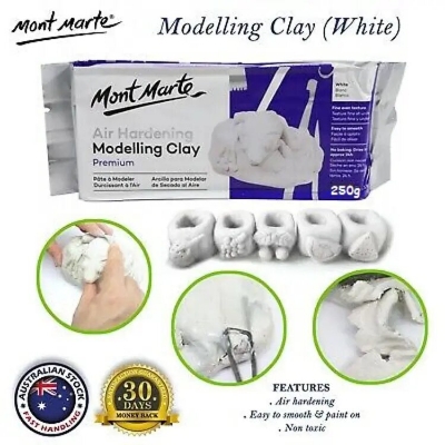 Picture of Mont Marte Air Hardening Modelling Clay Premium White 250gm