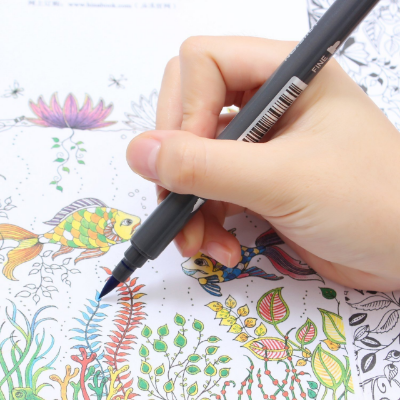 Picture of STA Aquarelle Dual Tip Fine Liner Brush Pen Non-Toxic Water Based Ink 24 pcs