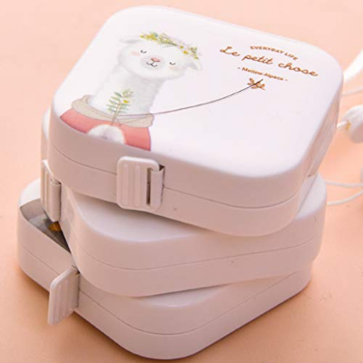 Picture of Deli 79651 leather rolls cute cartoon volume, waist circumference mini small measuring soft ruler soft ruler clothing meter