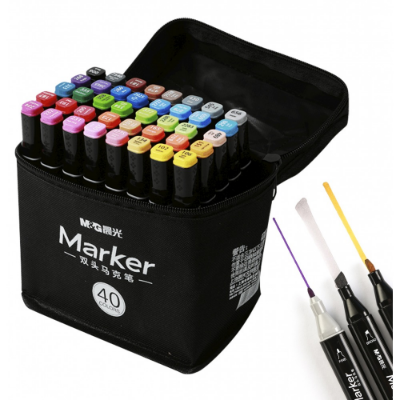 Picture of M&G Double sided markers with allcohol based ink 40 pcs