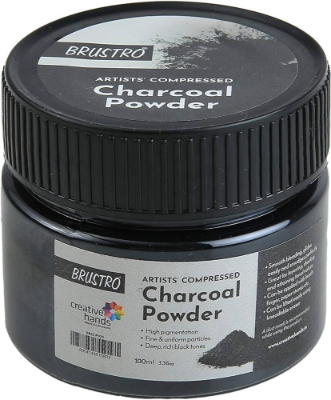 Picture of BRUSTRO Artists Compressed Charcoal Powder 100ml