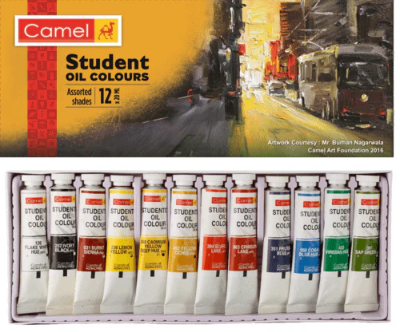 Picture of Camel Student Oil Color  20ml Tubes, 12 Shades