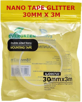 Picture of Ever Green Transparent Glitter Double Sided Nano Mounting Tape 30mm*3m