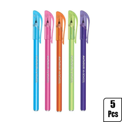 Picture of Matador Hi-School Colors Ball Pen - 5 Pcs