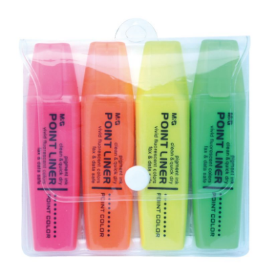 Picture of M&G Neon Highlighter Marker Set 4pc/set