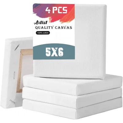 Picture of White Premium canvas 5x6 inch 4 Pcs